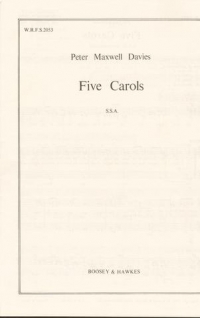 5 Carols Maxwell Davies Ssa Sheet Music Songbook