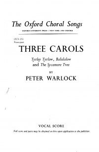 3 Carols Ocs 251 Mixed Voices Sheet Music Songbook