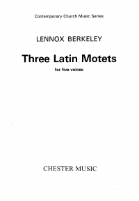 Three Latin Motets Ssatb Berkeley Sheet Music Songbook