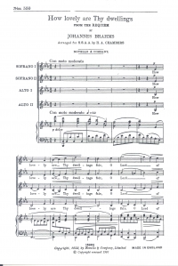 How Lovely Are Thy Dwellings Brahms Ssaa Min 5 Sheet Music Songbook