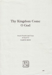 Thy Kingdom Come O God How Unison Sheet Music Songbook