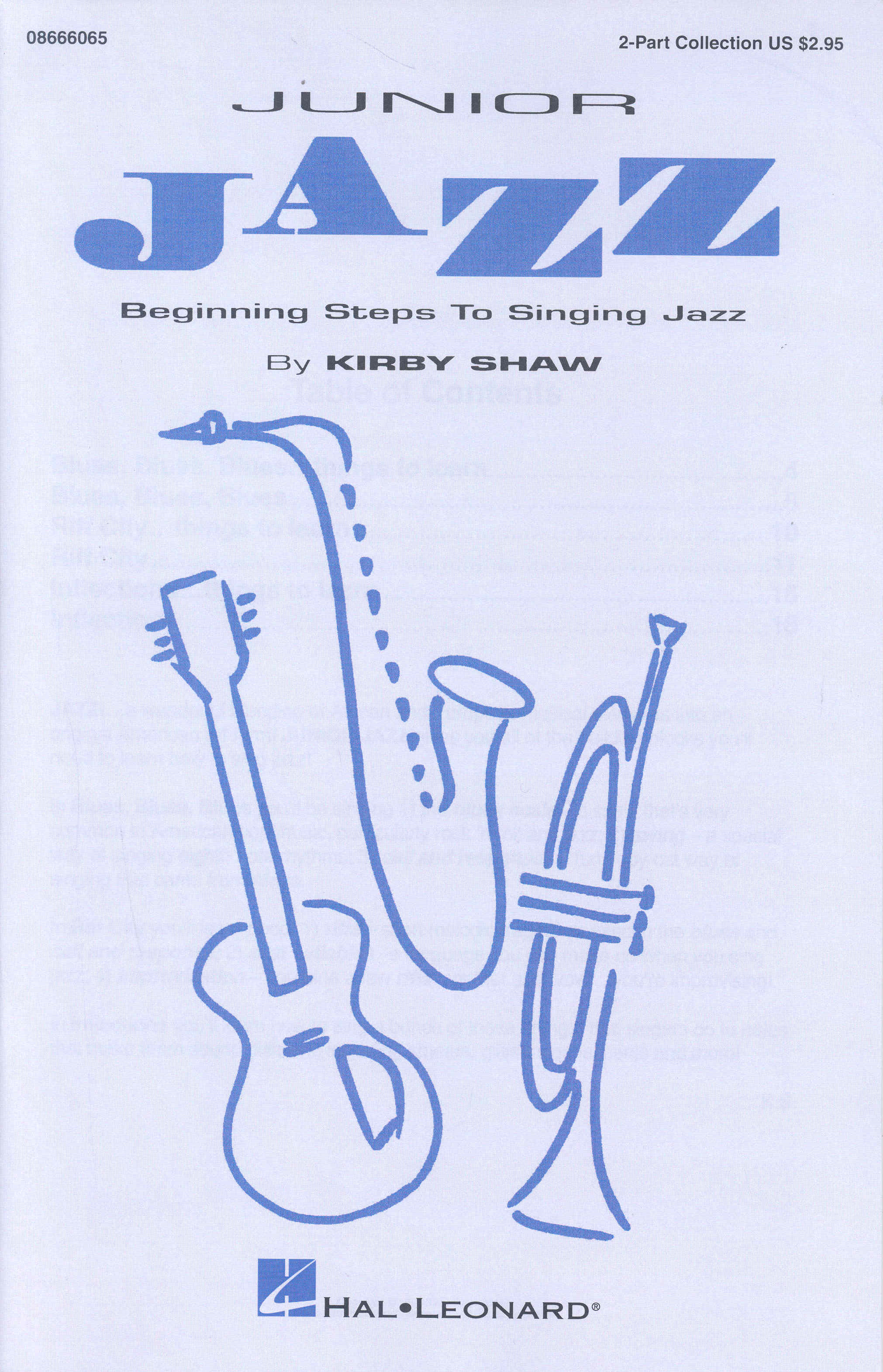Junior Jazz 1 Beginning Steps-singing Jazz 2pt Sheet Music Songbook