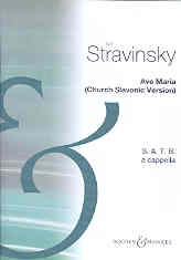 Bogoroditse Dievo (ave Maria) Stravinsky Slavonic Sheet Music Songbook