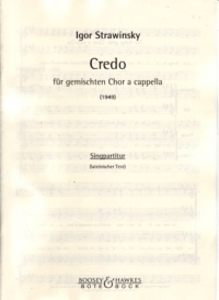 Stravinsky Credo (simbolvyeri) Na Sheet Music Songbook