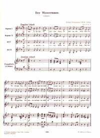 Der Wasserman Op91 No8 Schumann Ssaa Sheet Music Songbook