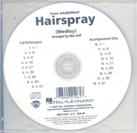 Hairspray Medley Showtrax Cd Sheet Music Songbook