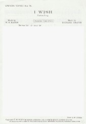 I Wish Graves Unison Sheet Music Songbook