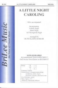 Little Night Caroling Schram Ssa Sheet Music Songbook