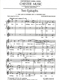 2 Epitaphs Ssa Maconchy Sheet Music Songbook