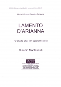 Lamento Darianna Vocal Score Ssatb Monteverdi Sheet Music Songbook