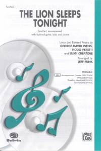 Lion Sleeps Tonight Weiss 2pt Sheet Music Songbook