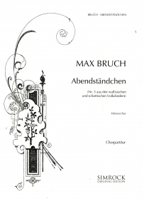 Abendstanchen Bruch Ttbb Sheet Music Songbook