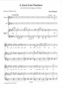 A Carol From Flanders Niven Ssa Mulligan Sheet Music Songbook