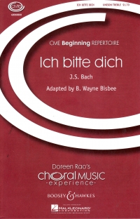 Ich Bitte Dich Bach Arr. Bisbee Unison Treble Sheet Music Songbook