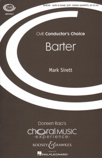 Barter Sirett Satb & Piano Sheet Music Songbook