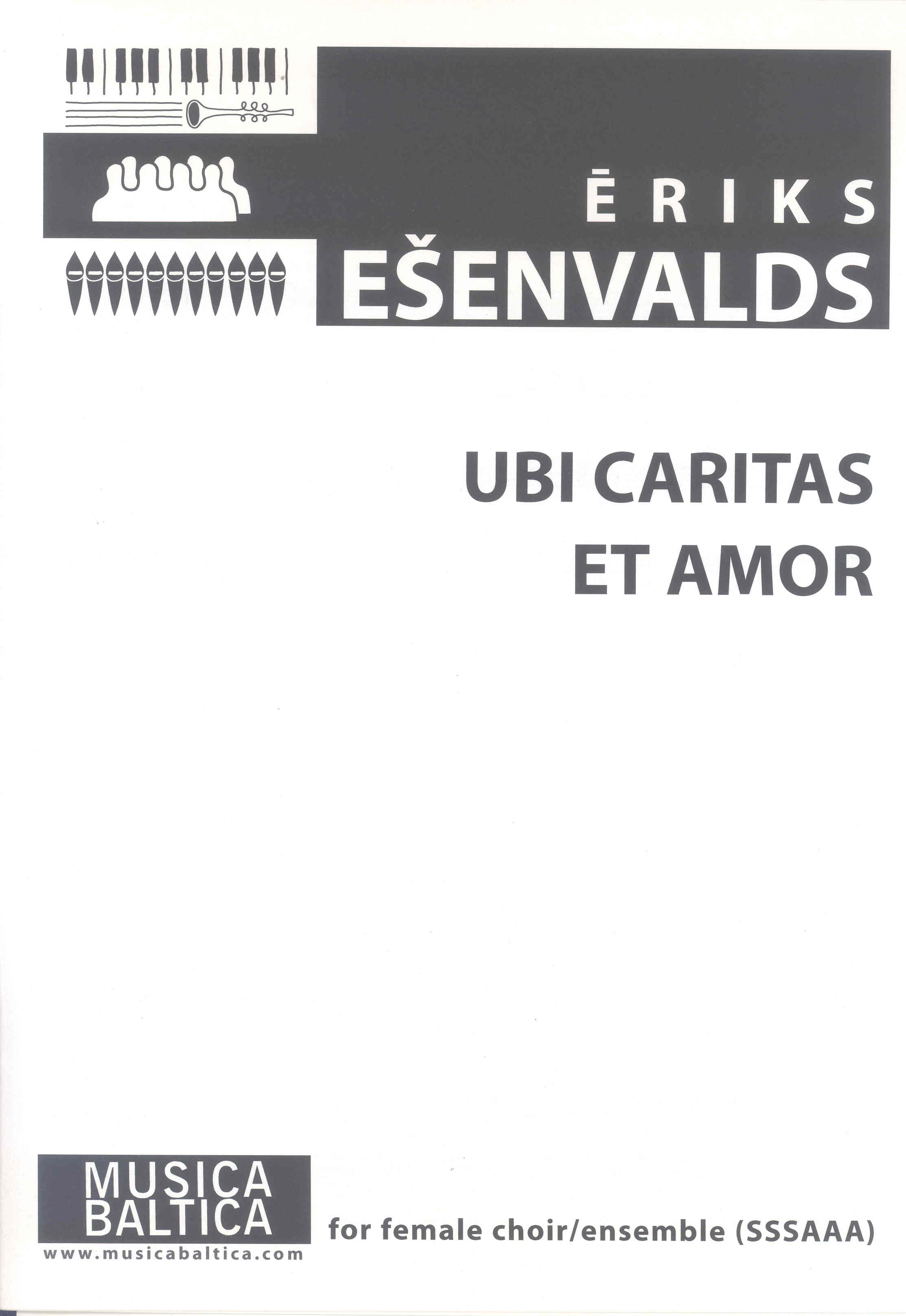 Ubi Caritas Et Amor Esenvalds Sssaaa Sheet Music Songbook