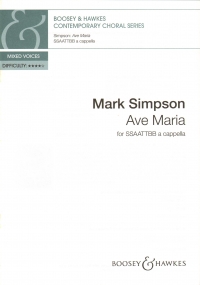 Ave Maria Simpson Ssaattbb A Cappella Sheet Music Songbook