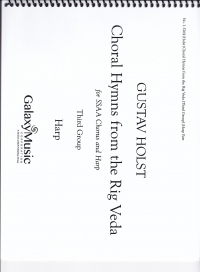 Holst Choral Hymns From Rig Veda 3rd Group Harp Pt Sheet Music Songbook