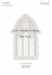 Ave Verum Corpus Parry Satb Unaccompanied Sheet Music Songbook