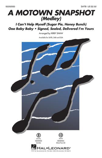 A Motown Snapshot Medley Mixed Choir Cd Only Sheet Music Songbook