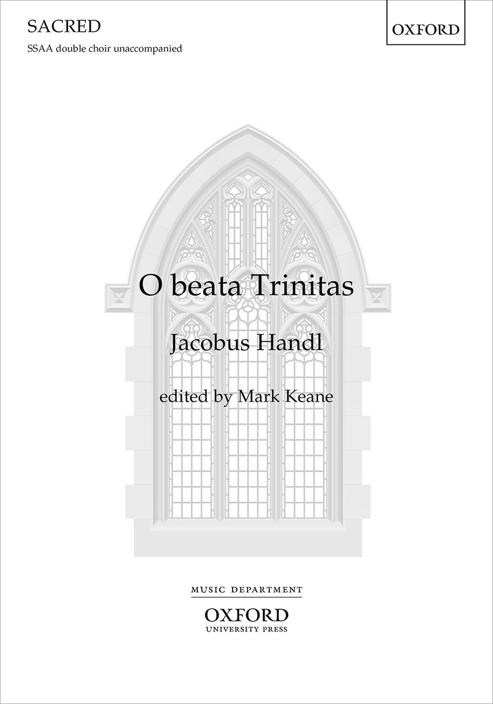 O Beata Trinitas Handl Ssaa Double Choir Sheet Music Songbook