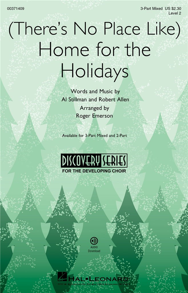 Home For The Holidays Arr Emerson 3-part Mixed Sheet Music Songbook