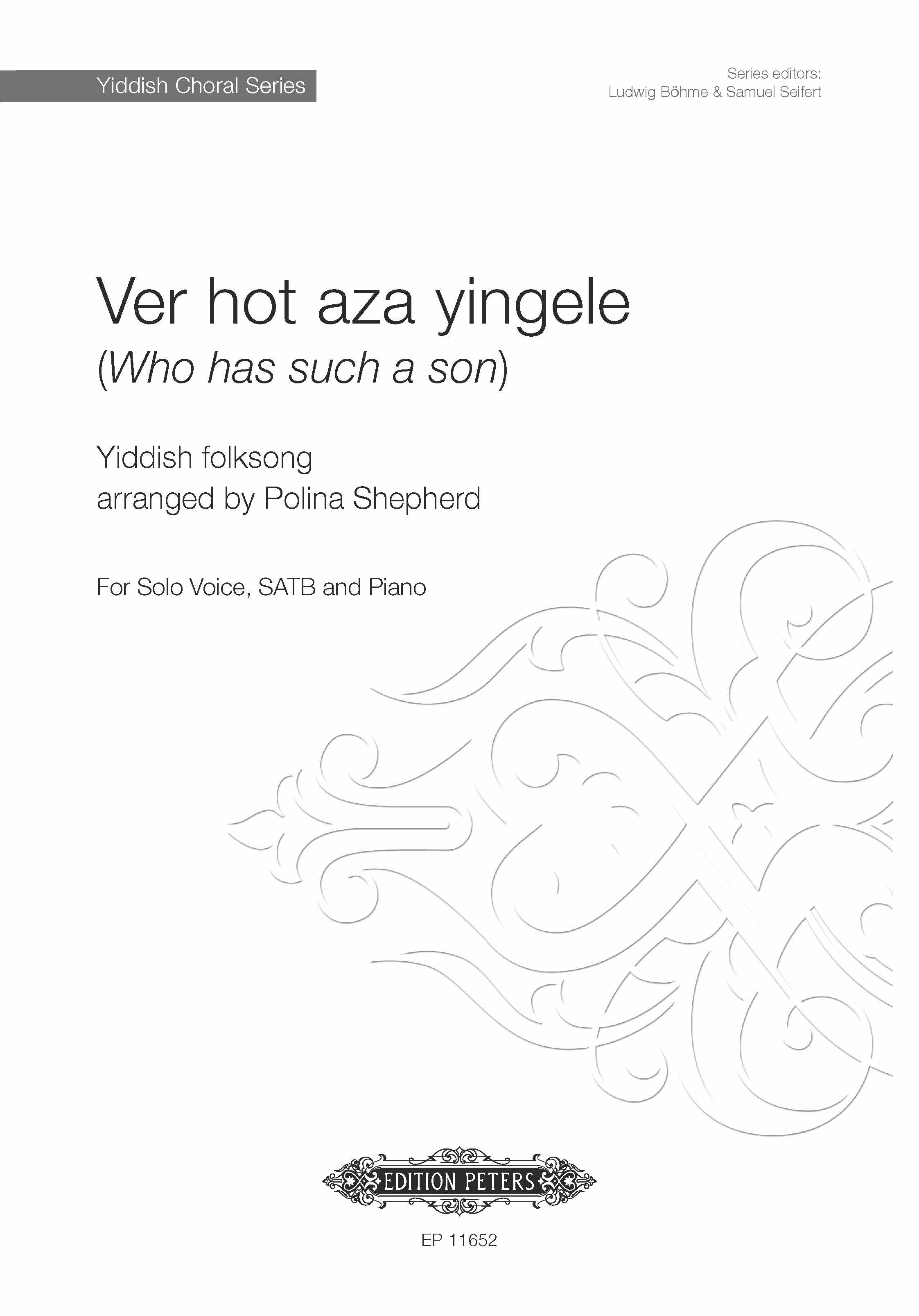 Ver Hot Aza Yingele Trad Arr Shepherd Solo & Satb Sheet Music Songbook