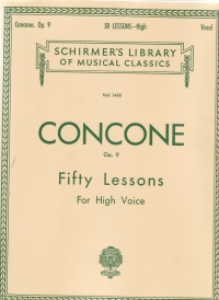 Concone Lessons (50) Op9 High Sheet Music Songbook