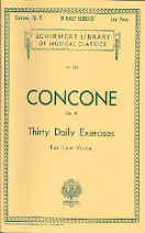 Concone 30 Daily Exercises Op 11 Low Voice Sheet Music Songbook