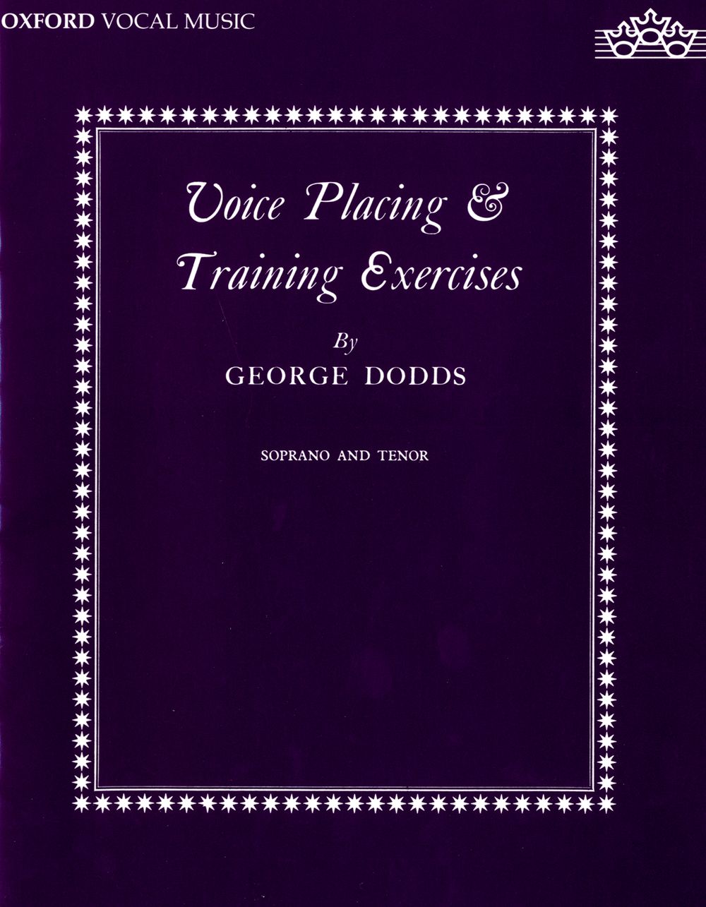 Dodds Voice Placing & Training Exercises Sop/tenor Sheet Music Songbook