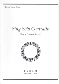 Sing Solo Contralto Case/shacklock Sheet Music Songbook