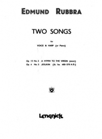 Songs Of The Virgin Two Songs Op17 Rubbra Sheet Music Songbook