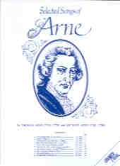 Arne Selected Songs Sheet Music Songbook