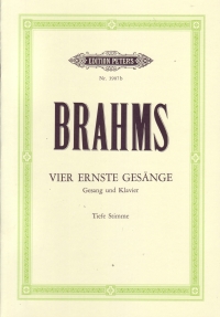 Brahms Songs 4 Serious Op121 Medium-low Voice Sheet Music Songbook