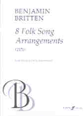 Britten 8 Folk Song Arrangements 1976 High Harp Sheet Music Songbook