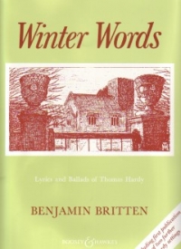 Britten Winter Words Op52 Voice & Piano Sheet Music Songbook