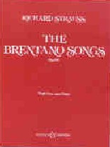 Strauss R Brentano Songs Op68 High Voice German Sheet Music Songbook