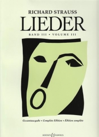 Strauss R Lieder Vol 3 Op69/88/posth  Paper Sheet Music Songbook