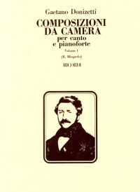 Donizetti Composizioni Da Camera Vol 1 Sheet Music Songbook