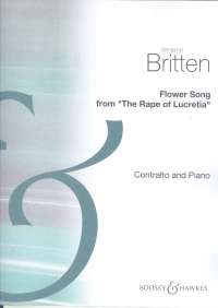 Britten Flower Song Alto & Piano Sheet Music Songbook