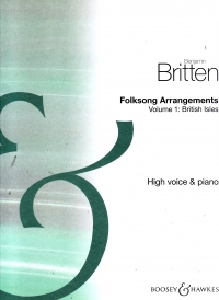 Britten Folksong Arr Vol 1 British Isles High Voic Sheet Music Songbook