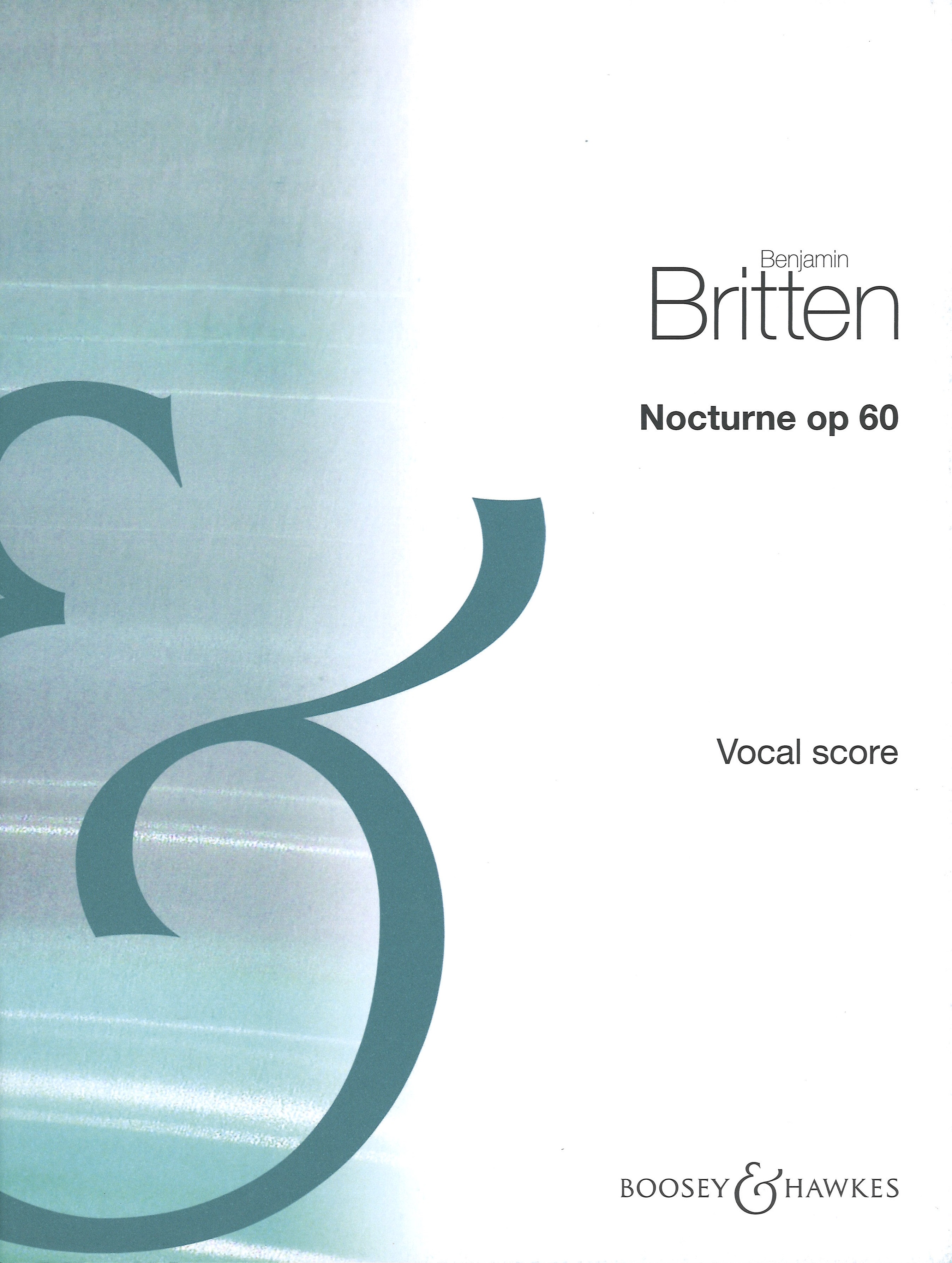 Britten Nocturne Op60 Vocal Score Sheet Music Songbook