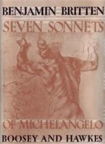 Britten Seven Sonnets Of Michelangelo Tenor Voice Sheet Music Songbook
