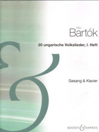 Bartok 20 Hungarian Folksongs Vol 1 Medium Voice Sheet Music Songbook