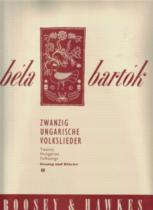 Bartok 20 Hungarian Folksongs Vol 2 Medium Voice Sheet Music Songbook