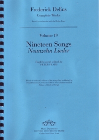 Delius Songs (19) Sheet Music Songbook
