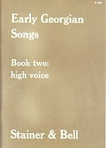 Early Georgian Songs Book 2 Pilkington High Voice Sheet Music Songbook