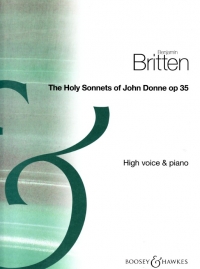 Britten Holy Sonnets Of J Donne Op35 High Voice Sheet Music Songbook