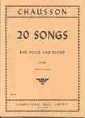 Chausson 20 Songs Low Voice Kagen Sheet Music Songbook