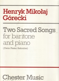 Gorecki Sacred Songs (2) Baritone Sheet Music Songbook